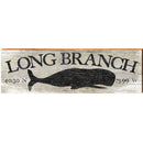 Long Branch Whale Grey Latitude Longitude | Wall Art Print on Real Wood