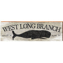 West Long Branch Wale Grey Latitude Longitude | Wall Art Print on Real Wood