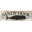 Sandy Hook Whale Grey Latitude Longitude | Wall Art Print on Real Wood