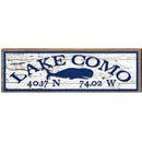Lake Como Whale White Shabby | Wall Art Print on Real Wood