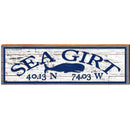 Sea Girt Whale White Shabby | Wall Art Print on Real Wood