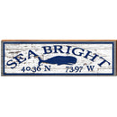 Sea Bright Whale White Shabby | Wall Art Print on Real Wood
