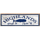 Highlands Whale White Shabby | Wall Art Print on Real Wood