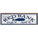 Red Bank Whale White Shabby | Wall Art Print on Real Wood