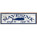 Navesink Whale White Shabby | Wall Art Print on Real Wood