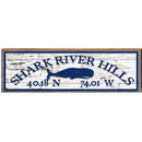 Shark River Hills Whale White Shabby | Wall Art Print on Real Wood