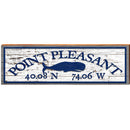 Point Pleasant Whale White Shabby | Wall Art Print on Real Wood