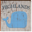 Highlands Blue Whale | Wall Art Print on Real Wood