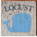 Locust Blue Whale | Wall Art Print on Real Wood