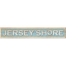 Jersey Shore Coastal Blue Sign | Wall Art Print on Real Wood