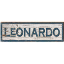 Leonardo White Shabby | Wall Art Print on Real Wood