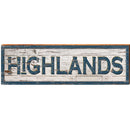 Highlands White Shabby | Wall Art Print on Real Wood