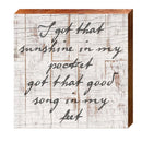 Sunshine In My Pocket | Wall Art Print on Real Wood