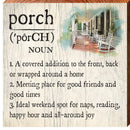 Porch Definition | Wall Art Print on Real Wood