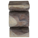 Haussmann Wood BIG Wave Verve Accent Snake Table 12x14x20 in Height Agate Grey Oil