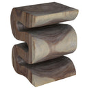 Haussmann Wood BIG Wave Verve Accent Snake Table 14x14x20 in Height Agate Grey Oil