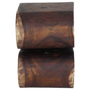 Haussmann Wood BIG Wave Verve Accent Snake Table 14x14x20 in Height Mocha Oil