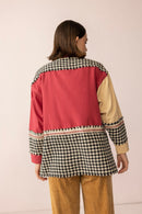 Mabel’s Moonshine Stitch Shacket in Red Clay