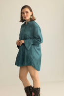 The Elowen Belle Woven Dress in Kayaking