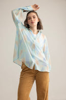 Elysia Printed Shirt in Lunar White