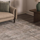 Fallin Gray Thick Luxe Abstract Striped Rug