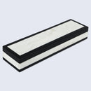 Mono Court Pattern Decorative Storage Box, Resin Inlay in 7 Sizes, Black-White