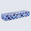 Decorative Boxes Moroccan Pattern Bone & Resin Inlay Collection in 4 Sizes, Blue & White