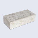 Braid Pattern Decorative Storage Box, Bone Inlay in 7 Sizes, Ivory