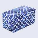 Moroccan Pattern Decorative Storage Box, Bone & Resin Inlay in 7 Sizes, Blue & White