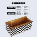 Decorative Storage Box Nacre Trance Mother of Pearl & Resin Inlay in 10 x 5 x 5 inch