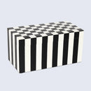 Decorative Storage Box Puzzle Check Resin Inlay in 7 Sizes