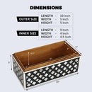 Decorative Storage Box Rhonda Bouquet Mother of Pearl & Resin Inlay in 10 x 5 x 5 inch