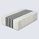 Mono Sprint Pattern Decorative Storage Box, Bone & Resin Inlay in 7 Sizes, Black-White