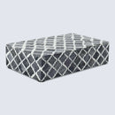 Moroccan Pattern Decorative Storage Box, Bone & Resin Inlay in 7 Sizes, Grey & White