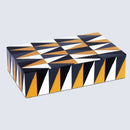 Puzzle Guild Pattern Decorative Storage Box, Resin Inlay in 7 Sizes, Multicolor
