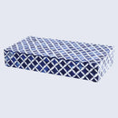 Star Pattern Decorative Storage Box, Bone & Resin Inlay in 7 Sizes, Blue