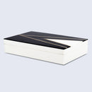 Kept Dapper Gent Pattern Decorative Storage Box, Resin Inlay in 7 Sizes, Black & White