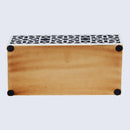 Shiraz Pattern Decorative Storage Box, Resin Inlay in 7 Sizes, Black & White
