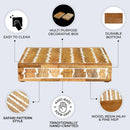 Decorative Boxes Kept Safari Pattern Wood & Resin Inlay Collection in 6x8x1.5 inches