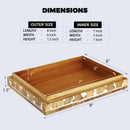 Decorative Boxes Kept Safari Pattern Wood & Resin Inlay Collection in 6x8x1.5 inches