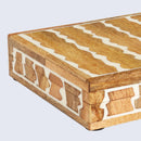Decorative Boxes Kept Safari Pattern Wood & Resin Inlay Collection in 6x8x1.5 inches