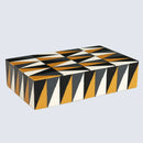 Puzzle Guild Pattern Decorative Storage Box, Resin Inlay in 7 Sizes, Multicolor