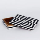 Decorative Boxes Puzzle Slide Pattern Resin Inlay Collection in 8x6x1.5 inch