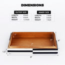 Decorative Boxes Puzzle Slide Pattern Resin Inlay Collection in 8x6x1.5 inch