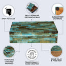 Decorative Storage Box, Bone Inlay in 7 Sizes, Verdigris