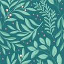 Light Green Wallpaper with Leaves