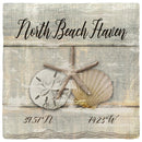 North Beach Haven Triple Shells Grey Coaster Set