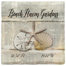 Beach Haven Gardens Triple Shells Grey Coaster Set