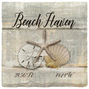 Beach Haven Triple Shells Grey Coaster Set