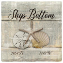 Ship Bottom Triple Shells Grey Coaster Set